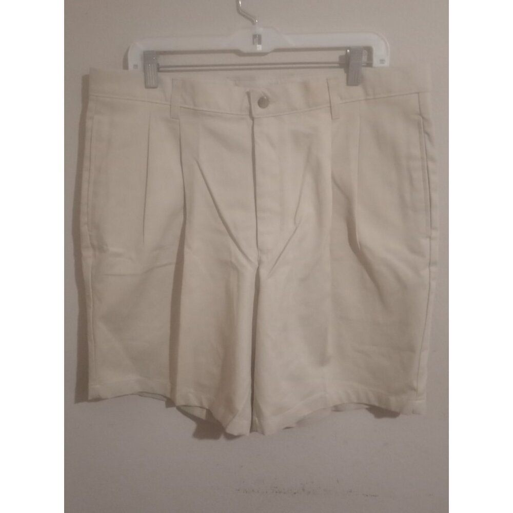 New Savane Shorts Men's Size 38 Khaki Pleated Chino Shorts Golf Casual Outdoor